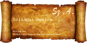 Szilágyi Amélia névjegykártya